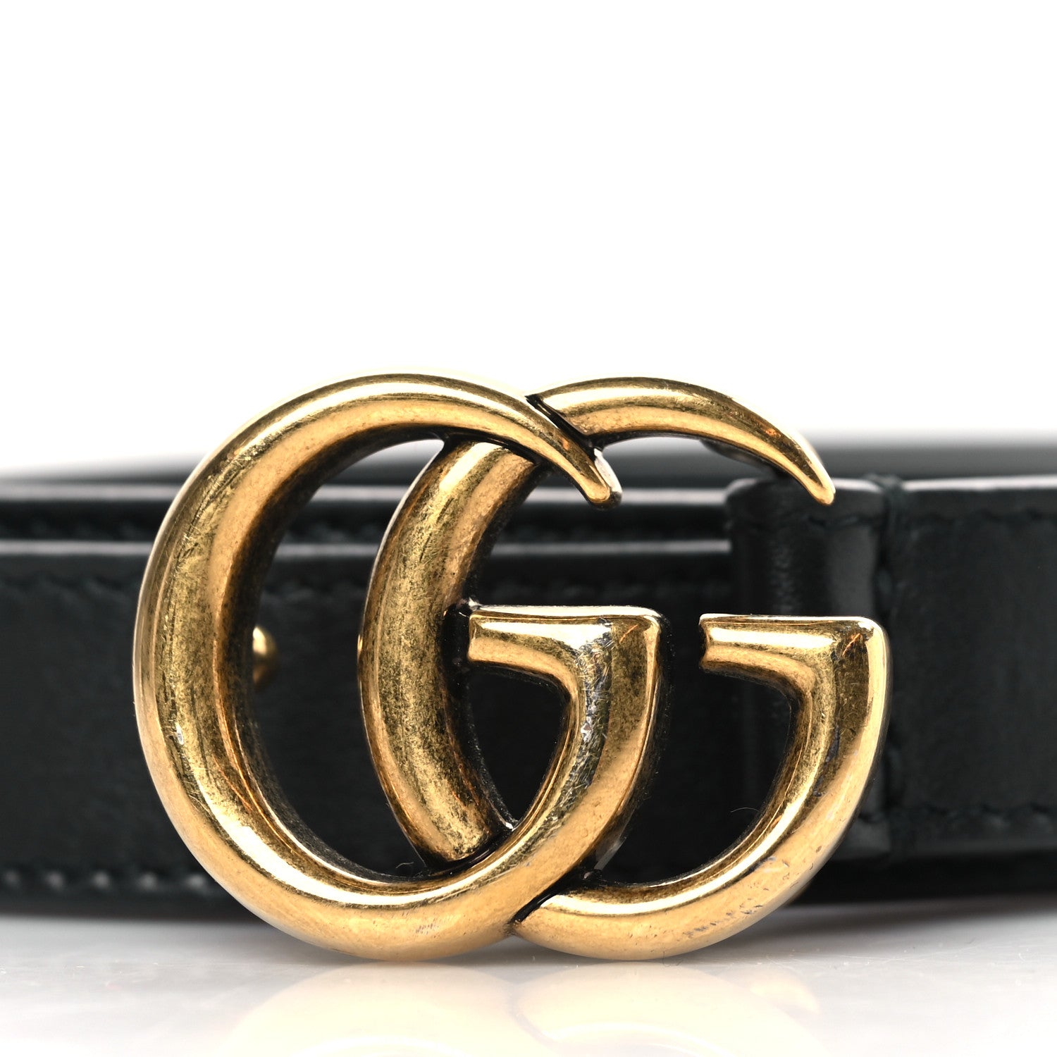 Gucci Calfskin Double G 20mm Belt 80 32 Black 2 of 5