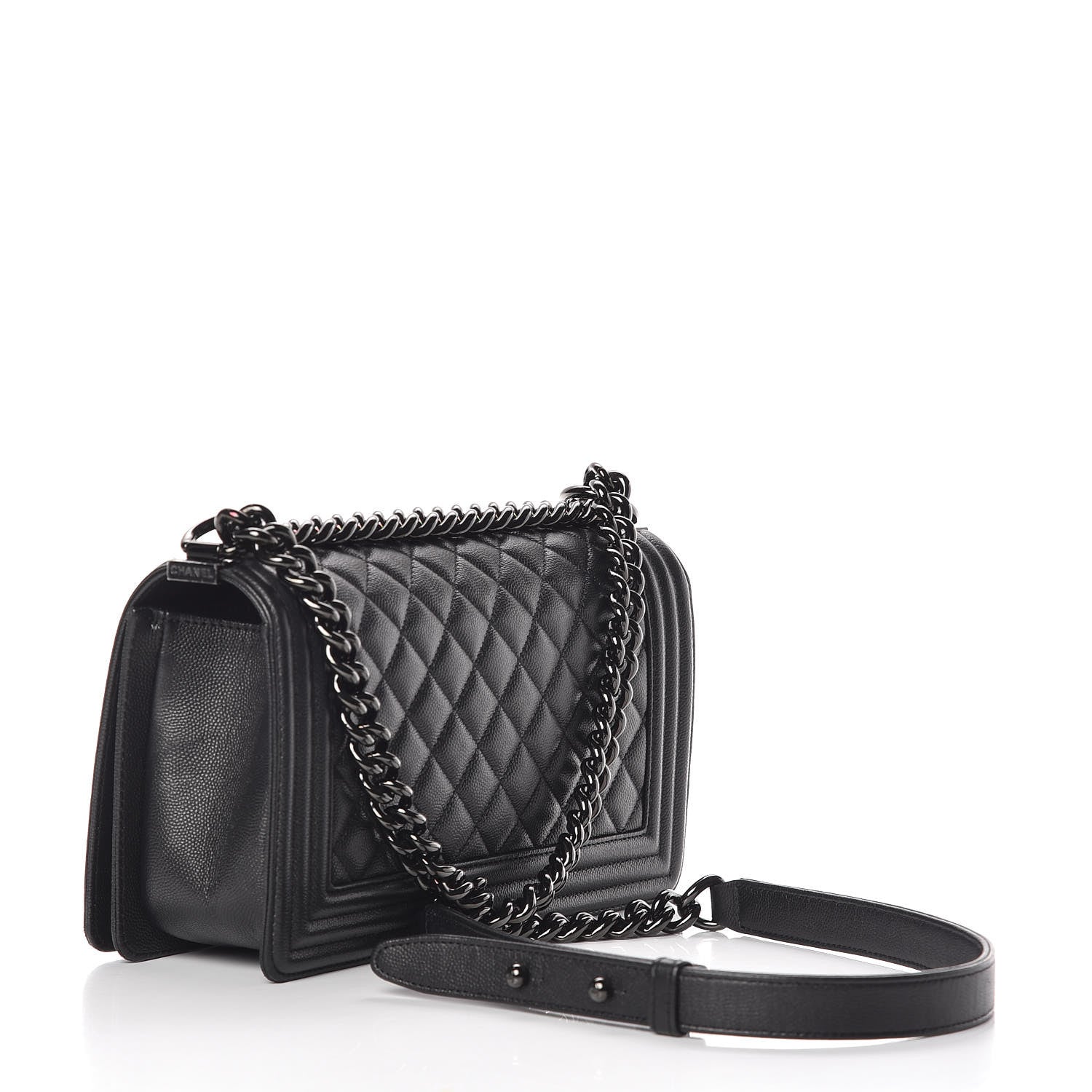 Chanel Caviar Quilted Medium Boy Flap So Black 3 of 11