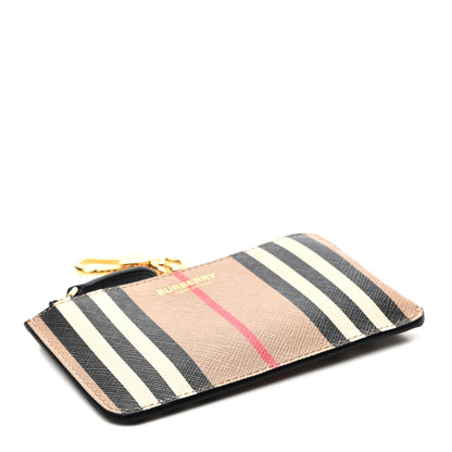 Burberry E-Canvas Calfskin Icon Stripe Zip Coin Case Archive Beige 4 of 6