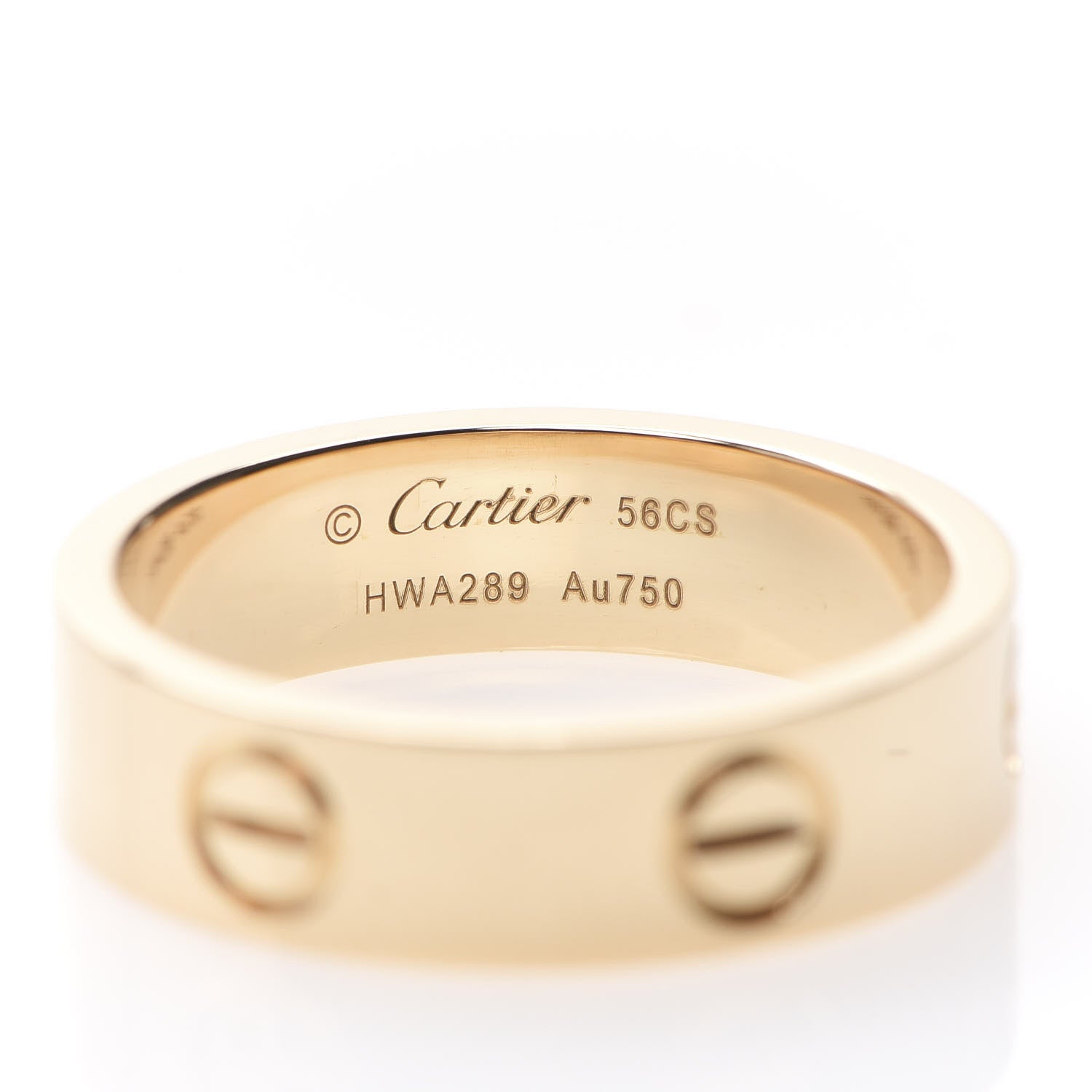 Cartier 18K Yellow Gold 5.5mm LOVE Ring 56 7.5 3 of 5