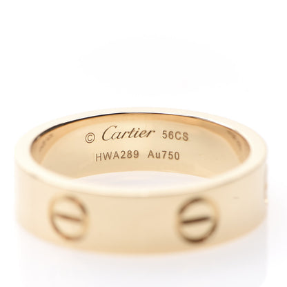 Cartier 18K Yellow Gold 5.5mm LOVE Ring 56 7.5 3 of 5