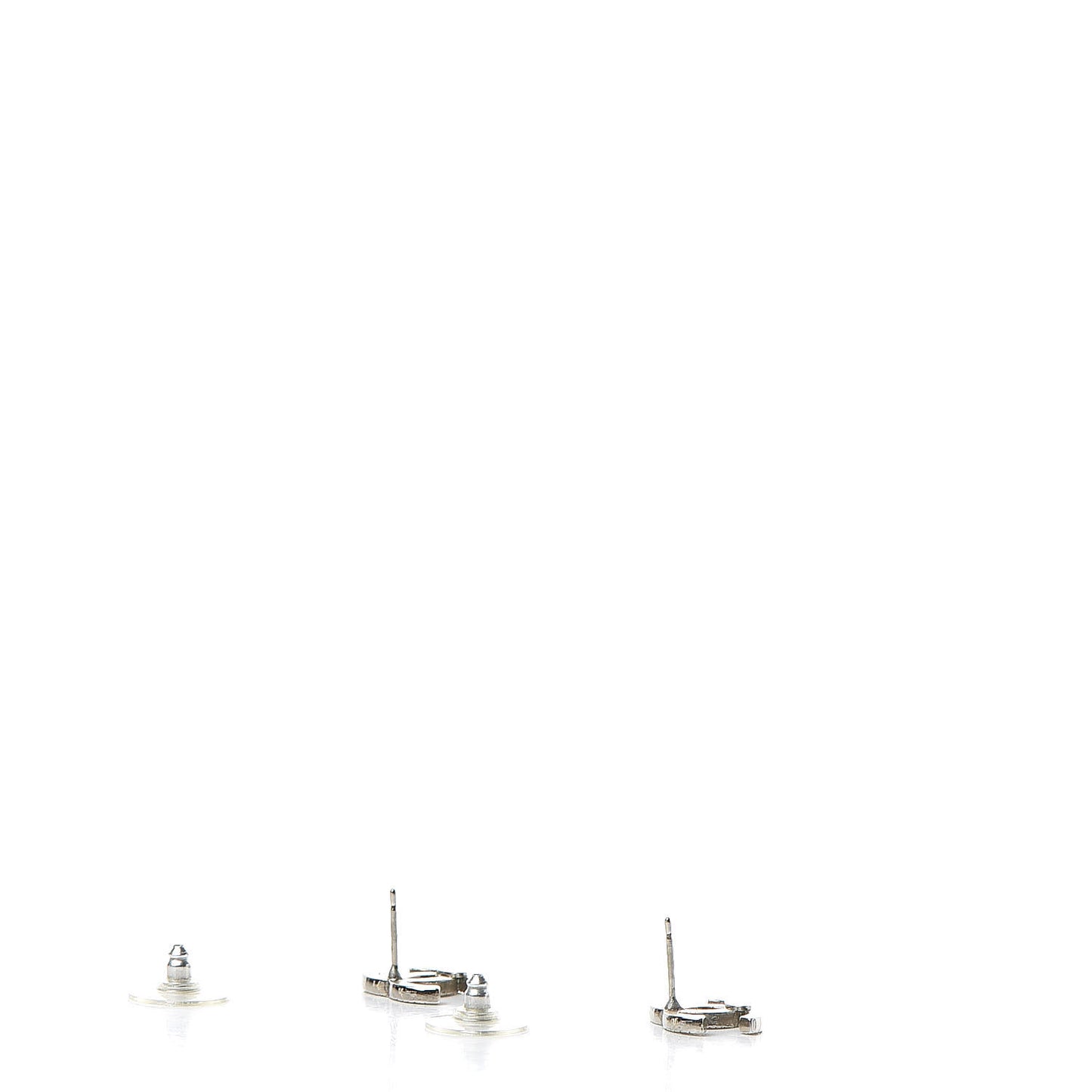 Crystal CC Earrings Silver