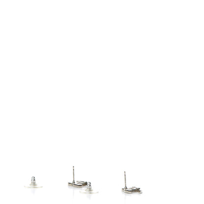 Chanel Crystal CC Earrings Silver 3 of 4