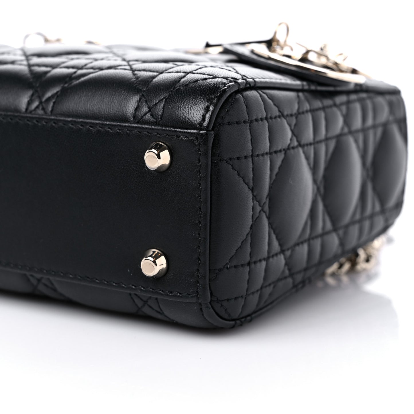 Lambskin Cannage Mini Lady Dior Black