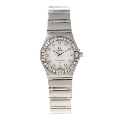Omega Stainless Steel Diamond Bezel Mother of Pearl 22mm Constellation Quartz Watch 1460.75.00 1 of 5