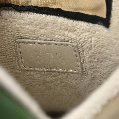 Gucci Nubuck Web Womens Screener Sneakers 37.5 Dusty Milk New Mystic White Vintage Green 8 of 8