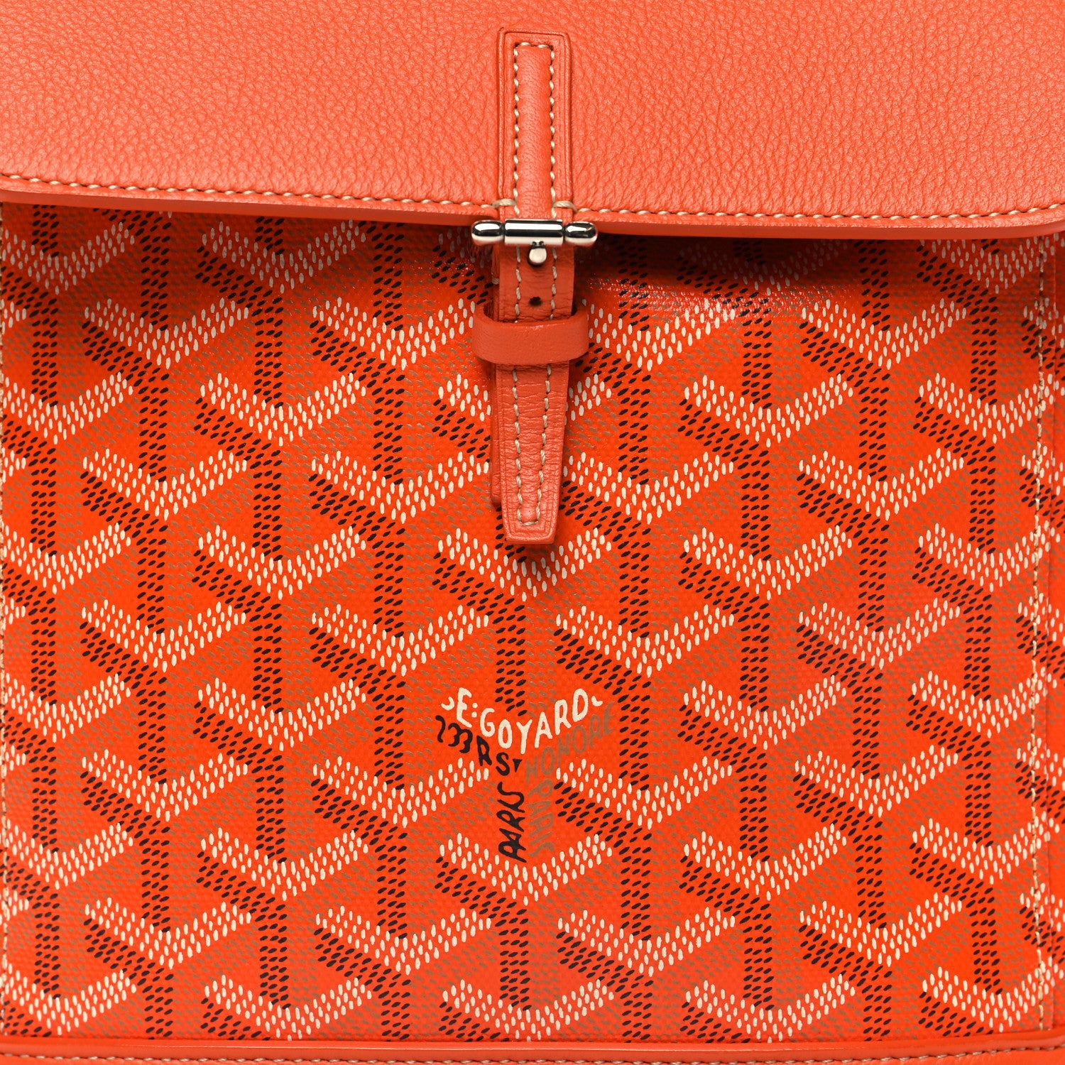 Goyard Goyardine Calfskin Mini Alpin Backpack Orange 8 of 11