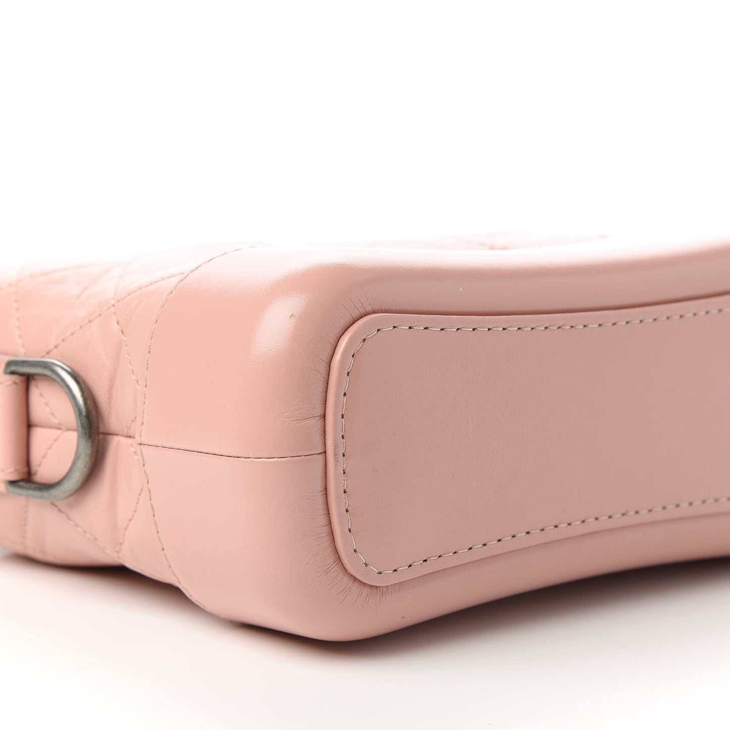 Aged Calfskin Quilted Small Gabrielle Hobo Pink