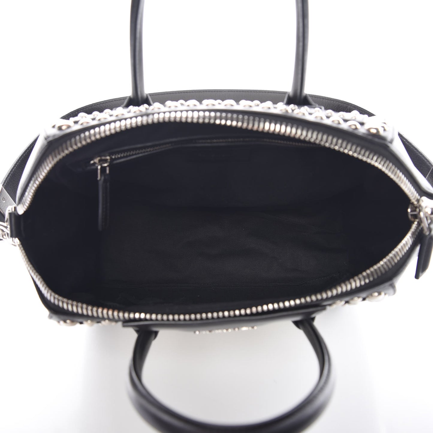 Calfskin Medium Studded Bi-Color Antigona Black White