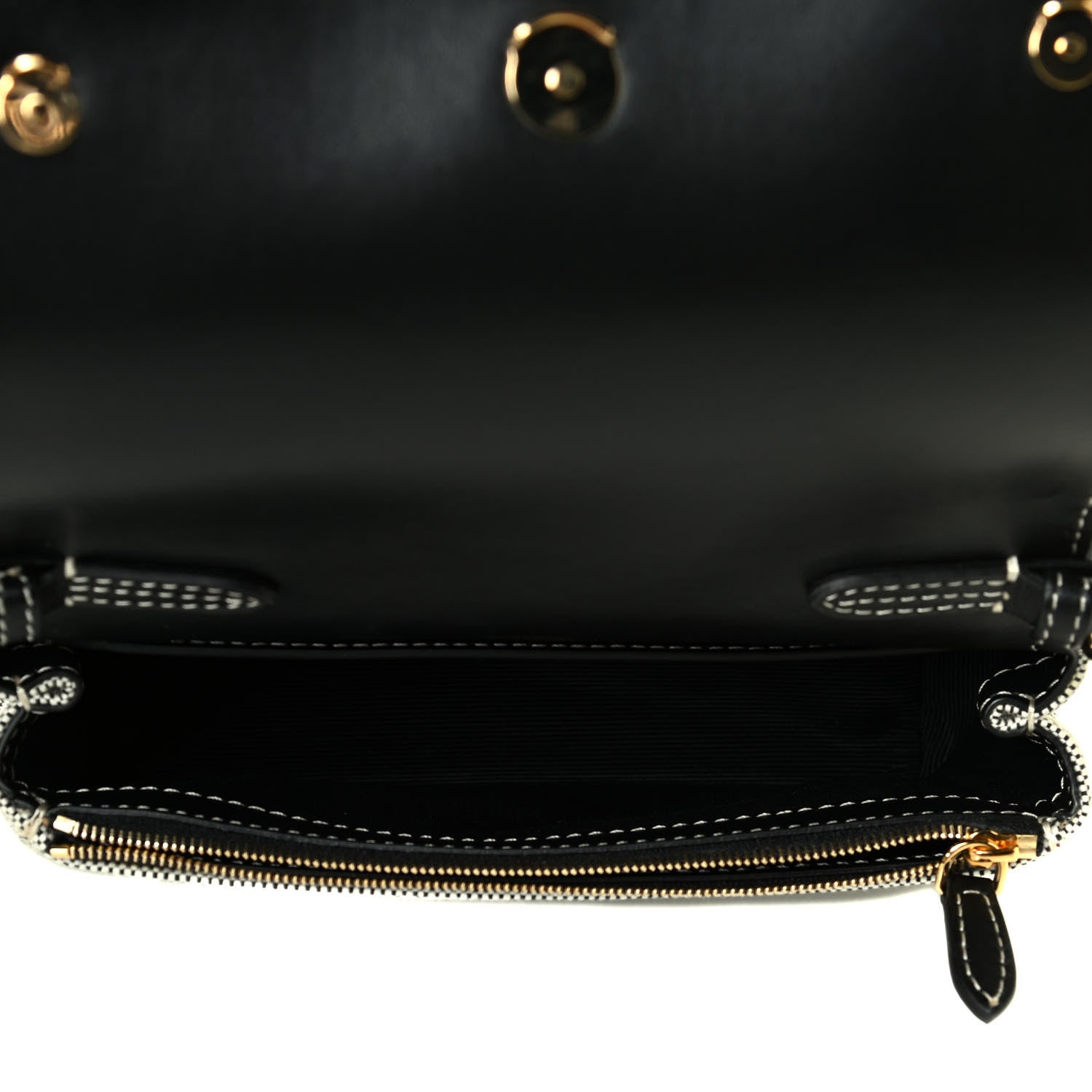 Burberry Cotton Canvas Horseferry Print Small Crossbody Bag Black Red 4 of 6