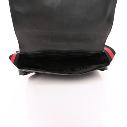 Gucci GG Supreme Monogram Web Messenger Diaper Bag Black Grey 6 of 9