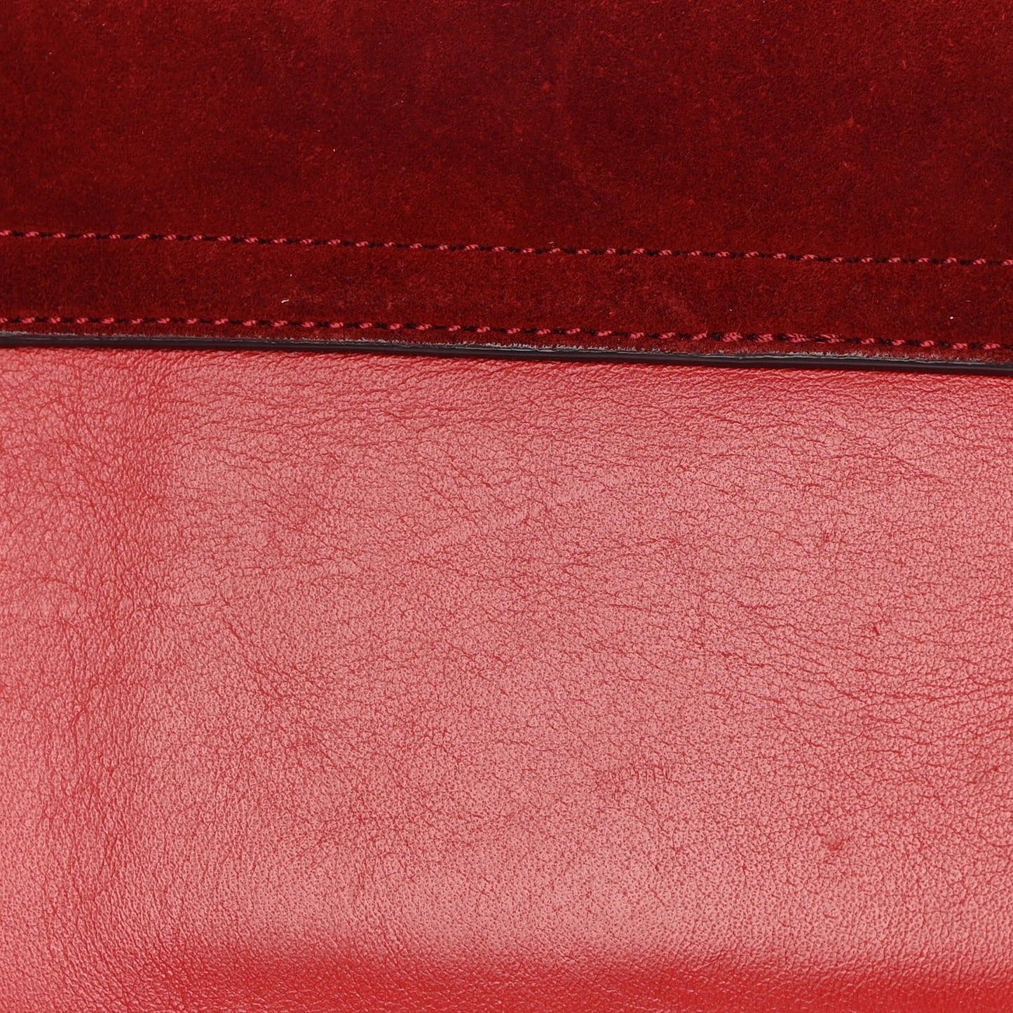 Suede Calfskin Small Faye Shoulder Bag Red