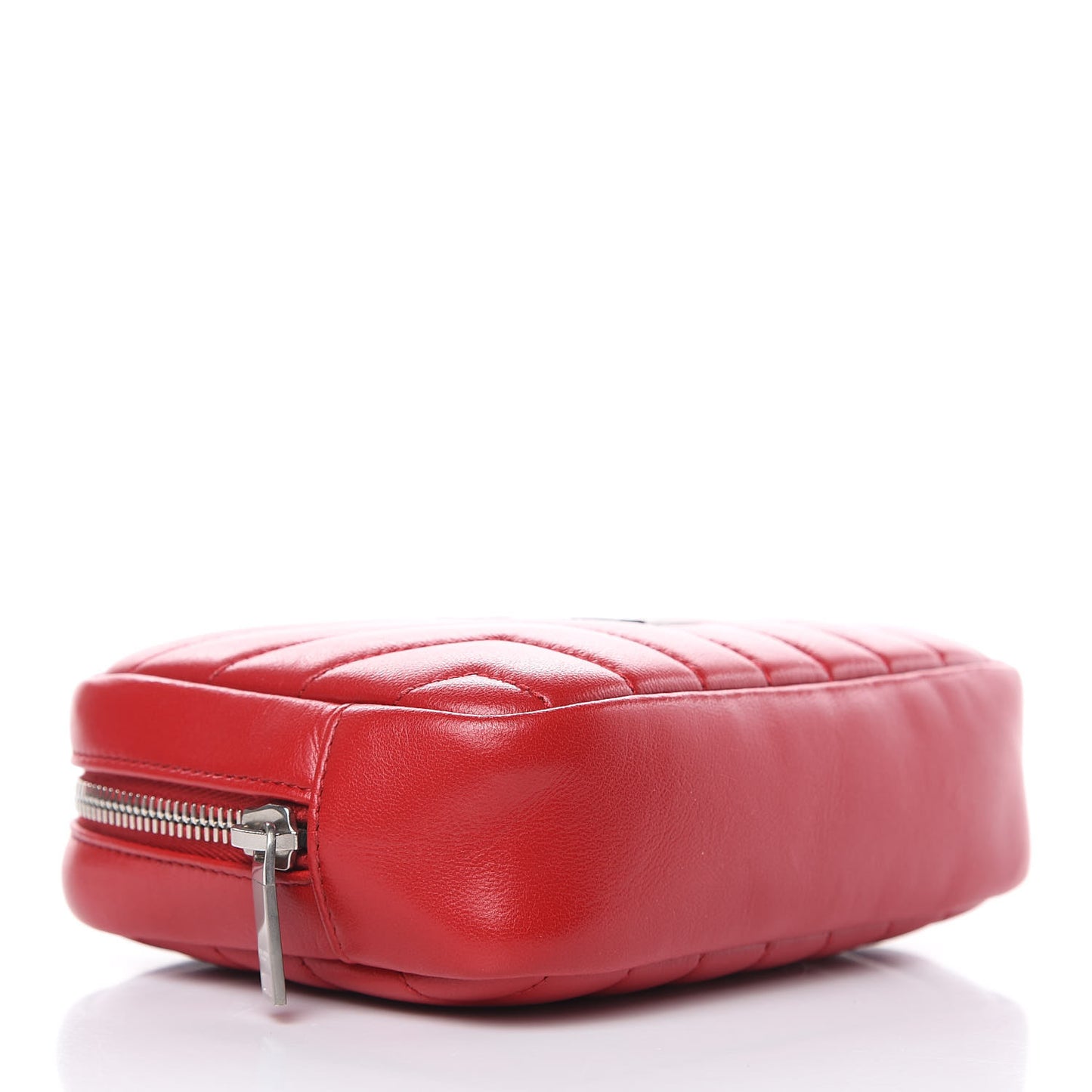 Lambskin Y Quilted Monogram Loulou Cosmetic Case Rouge Orient