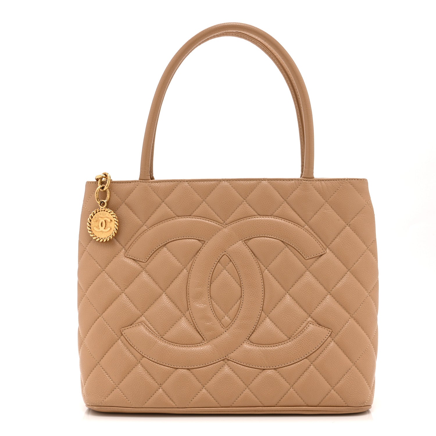 Chanel Caviar Quilted Medallion Tote Beige 1 of 10