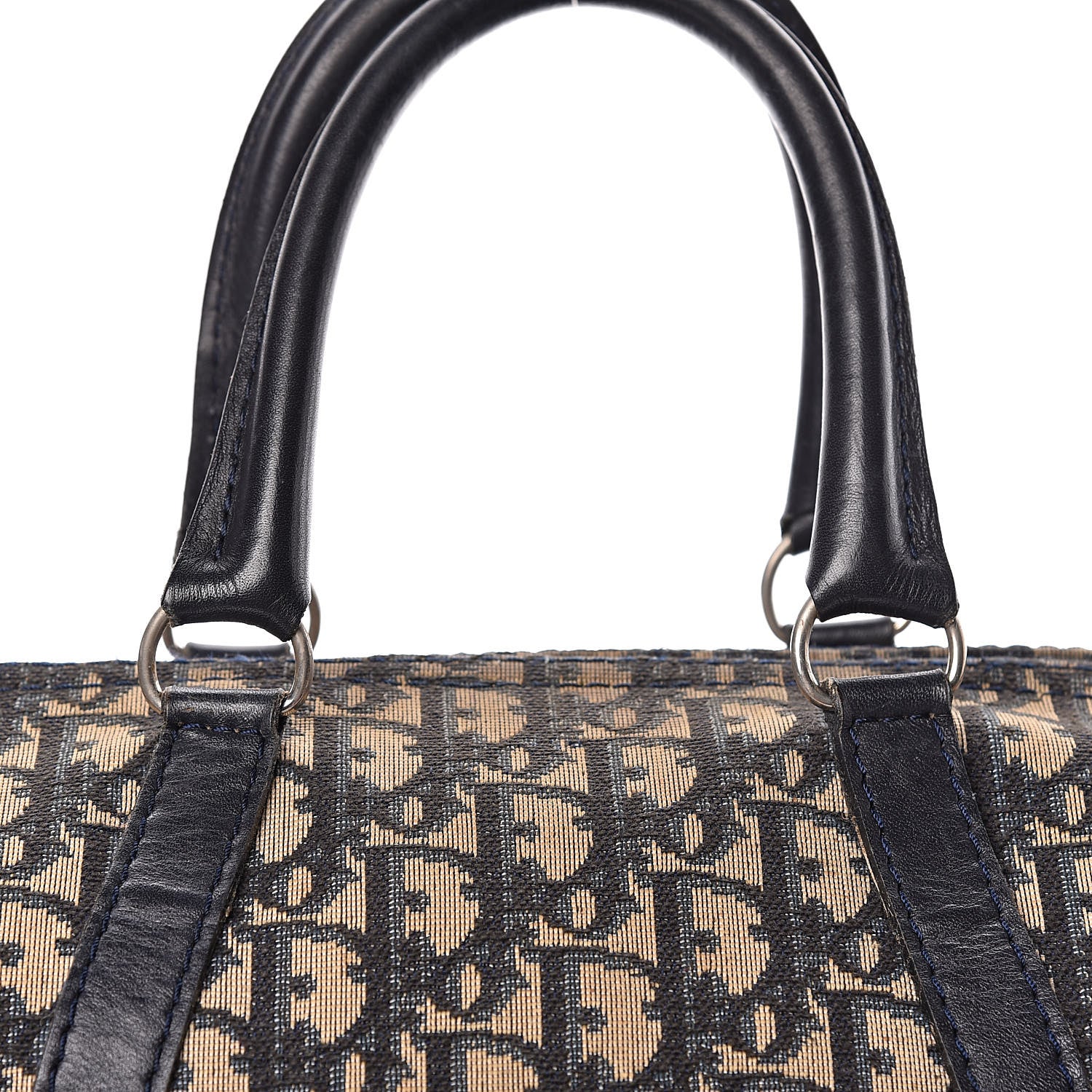 Christian Dior Monogram Boston Navy Blue 7 of 12