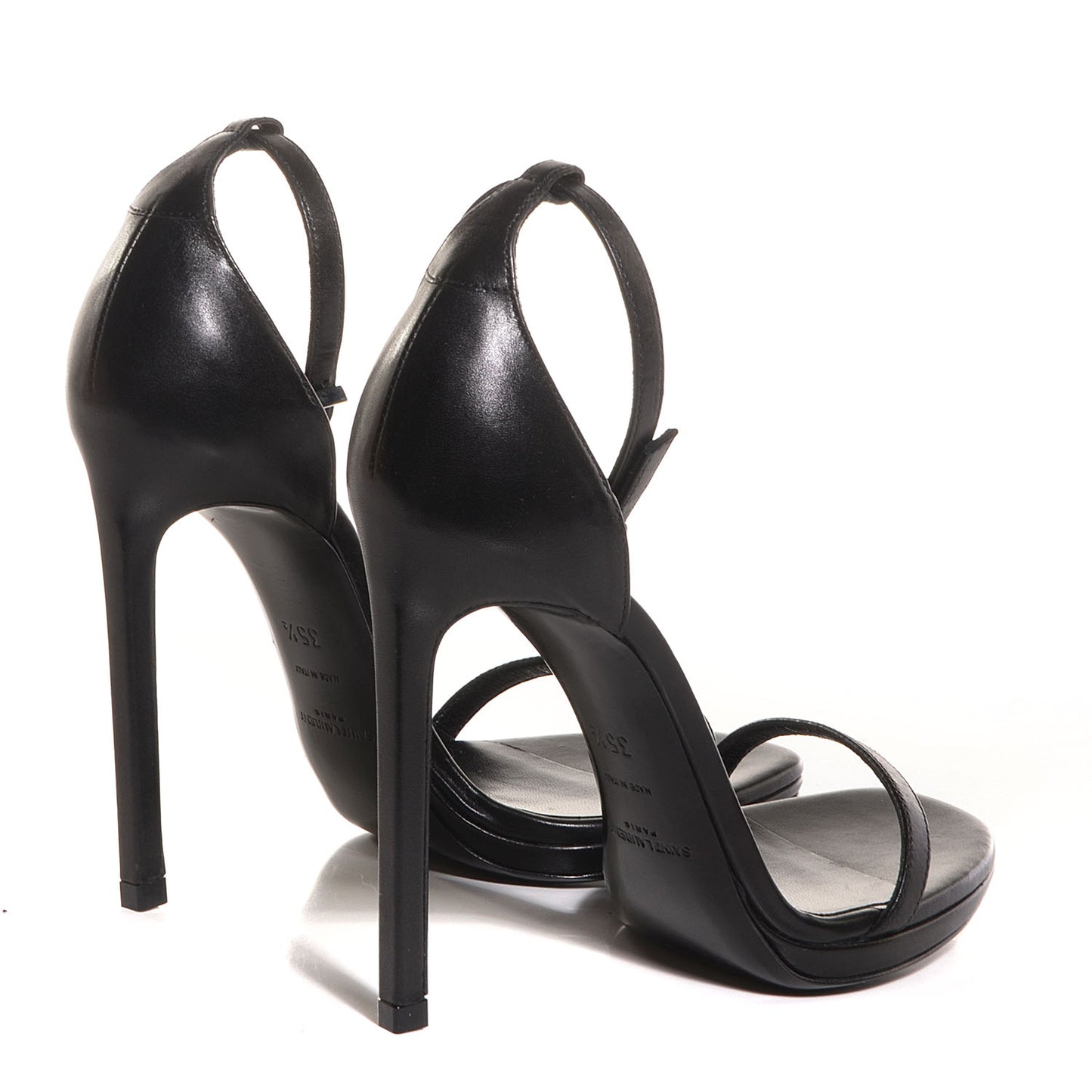 Calfskin Jane 110 Ankle Strap Sandals Black 35.5