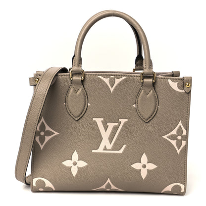 Louis Vuitton Empreinte Monogram Giant Onthego PM Tourterelle Creme 1 of 9