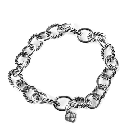 David Yurman Sterling Silver 10mm Medium Oval Link Bracelet 3 of 4