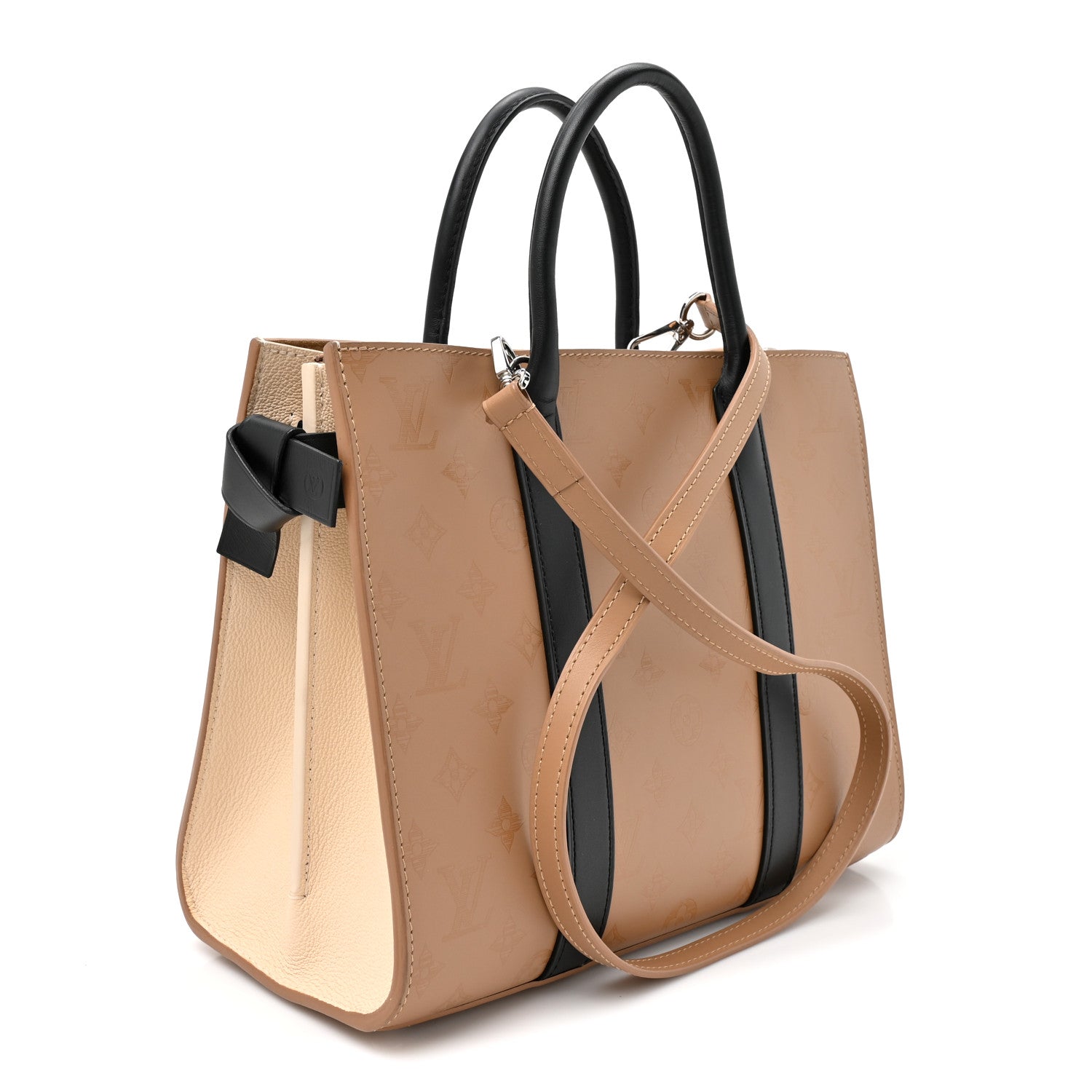 Louis Vuitton Monogram Cuir Plume Very Tote MM Sesame Creme 2 of 11