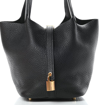 Hermes Taurillon Clemence Picotin Lock 18 PM Black 8 of 11