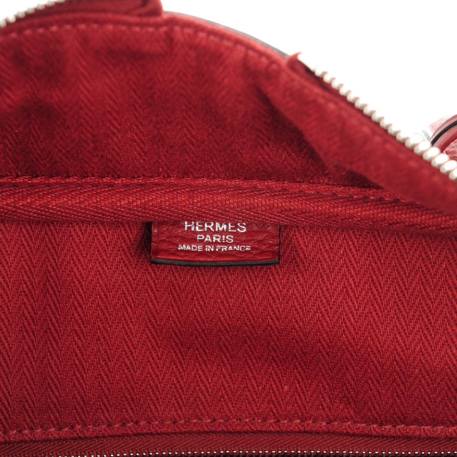 Hermes Toile Taurillon Clemence Victoria II 35 Rouge H 11 of 11