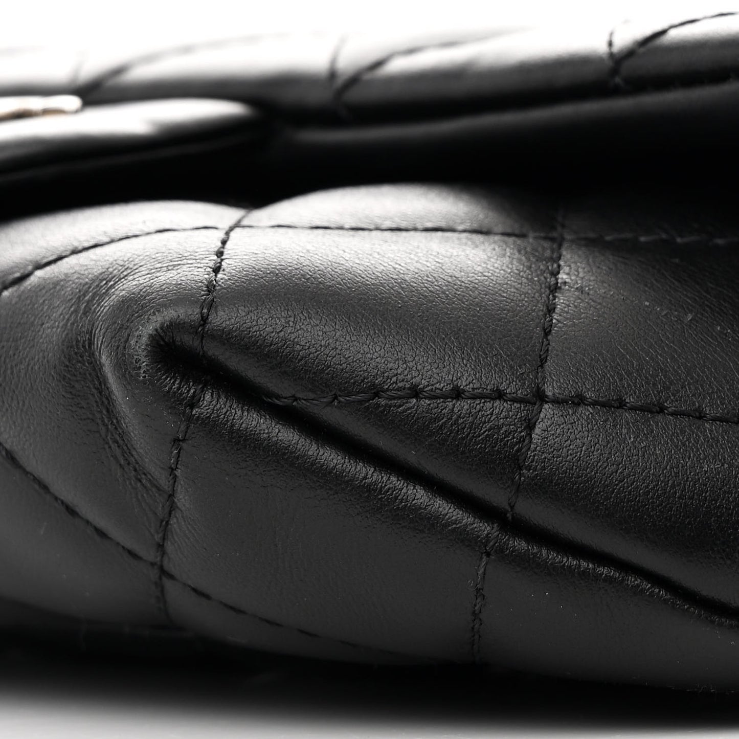 Calfskin Quilted CC Uniform Flap Belt Bag Black