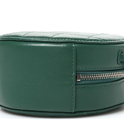 Chanel Lambskin Quilted Round Clutch With Chain Green 10 of 10