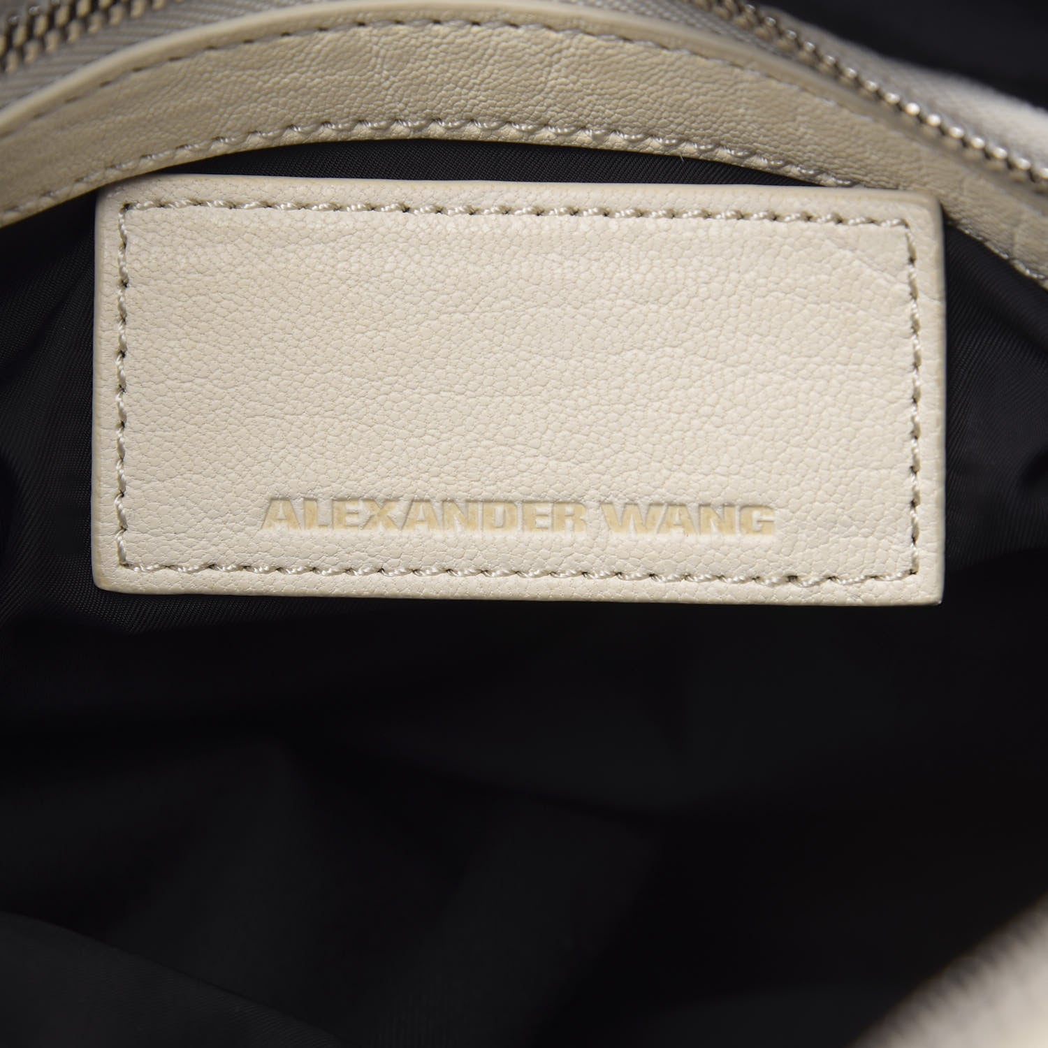 Alexander Wang Pebbled Lambskin Rocco Bone Silver Hardware 6 of 13