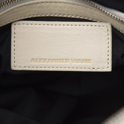 Alexander Wang Pebbled Lambskin Rocco Bone Silver Hardware 6 of 13