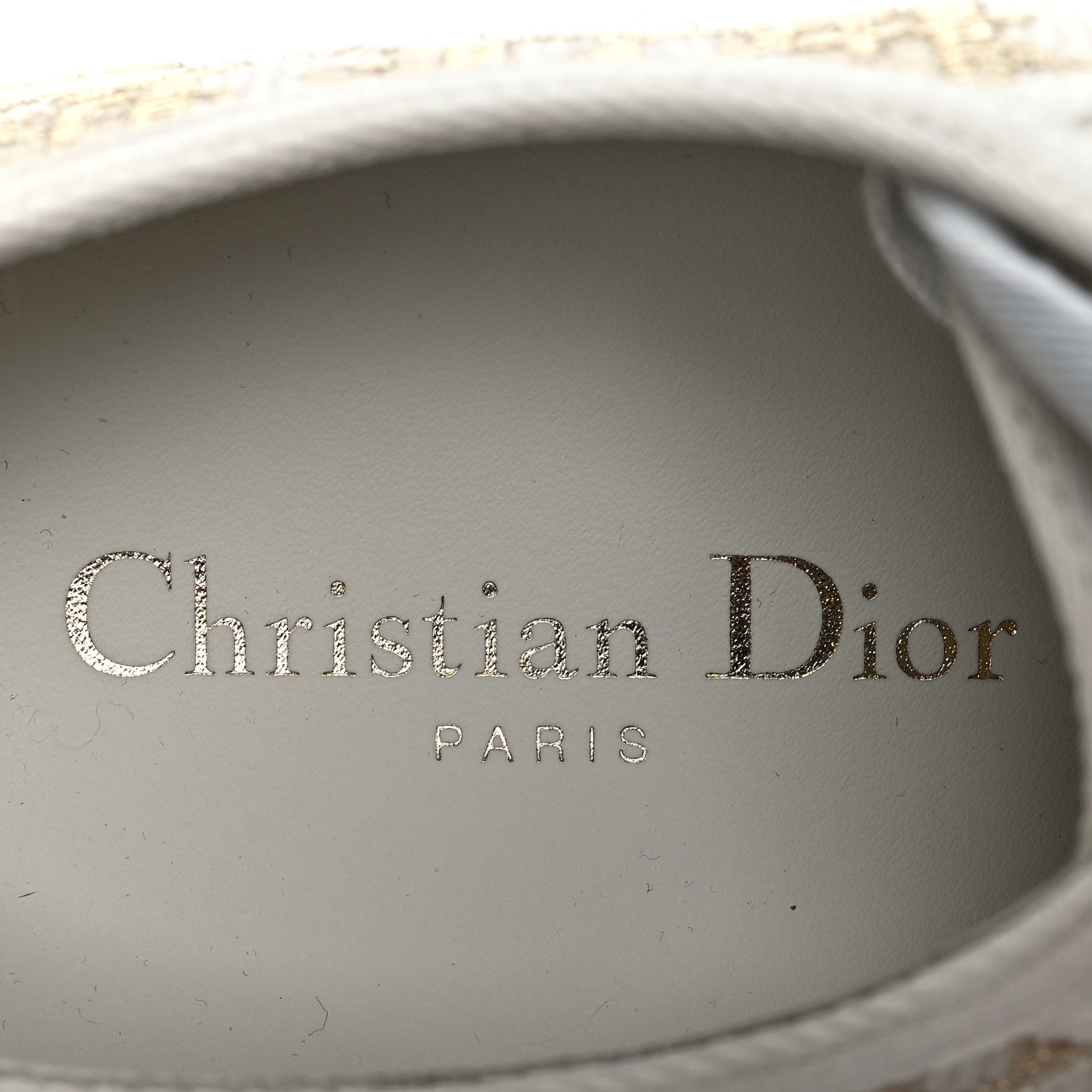 Christian Dior Canvas Oblique Walk'N'Dior Low Top Sneakers 38 Gold 7 of 8