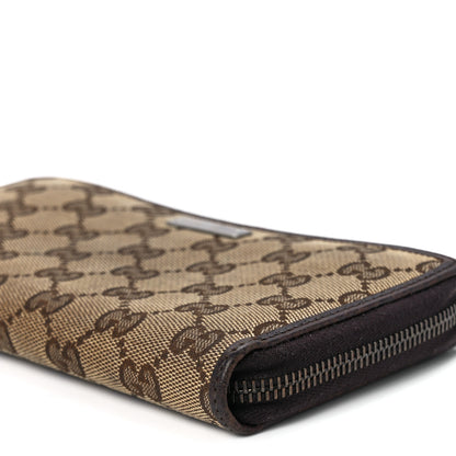 Gucci Monogram Metal Bar Zip Around Wallet Dark Brown 10 of 10