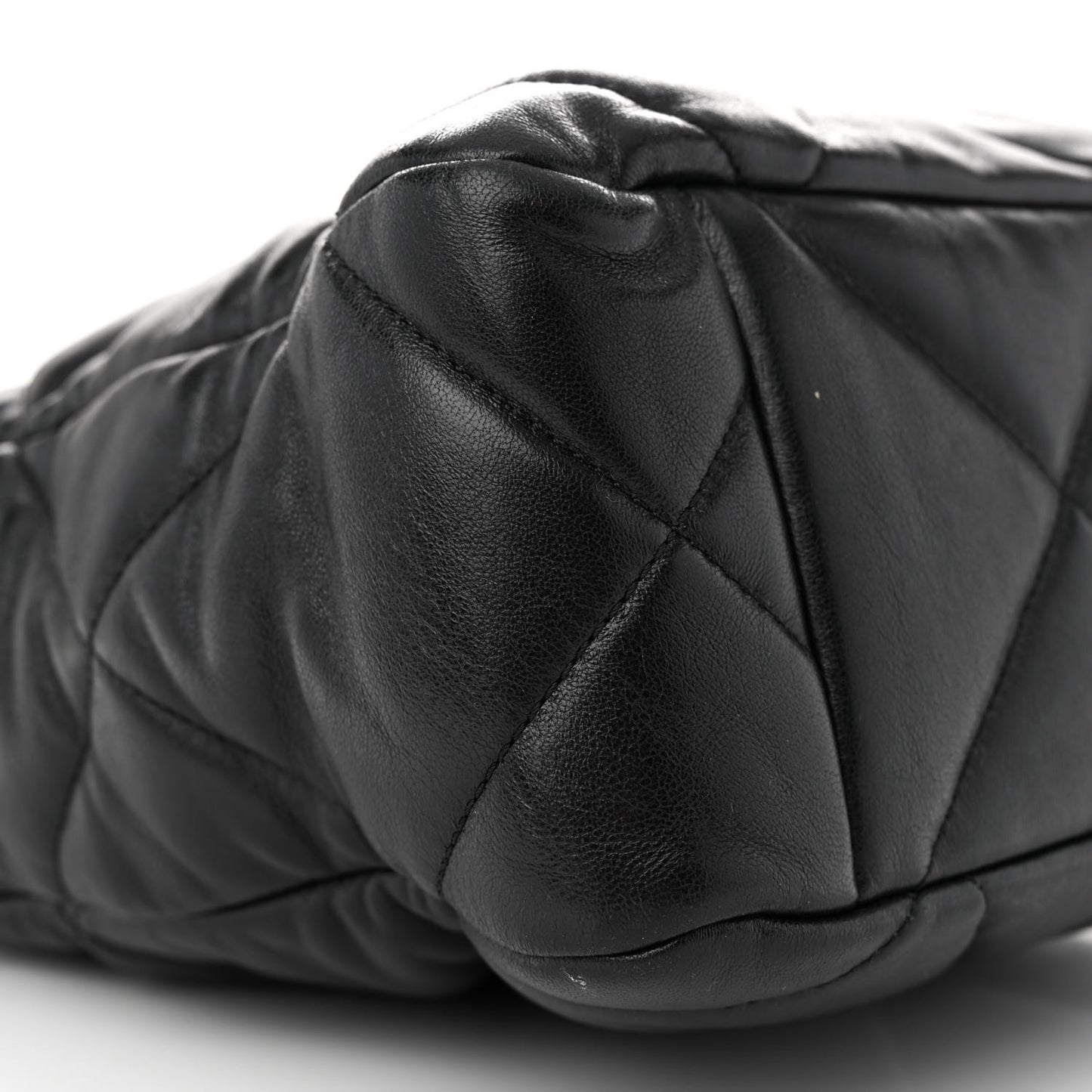 Lambskin Quilted Chanel 19 Shopping Bag Black