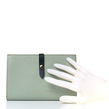 Celine Grained Calfskin Large Multifunction Strap Wallet Pistachio 2 of 18