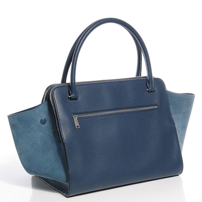 Celine Drummed Calfskin Suede Double Zip Trapeze Orage 3 of 9