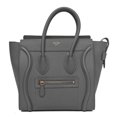 Celine Baby Drummed Calfskin Micro Luggage Kohl 1 of 9