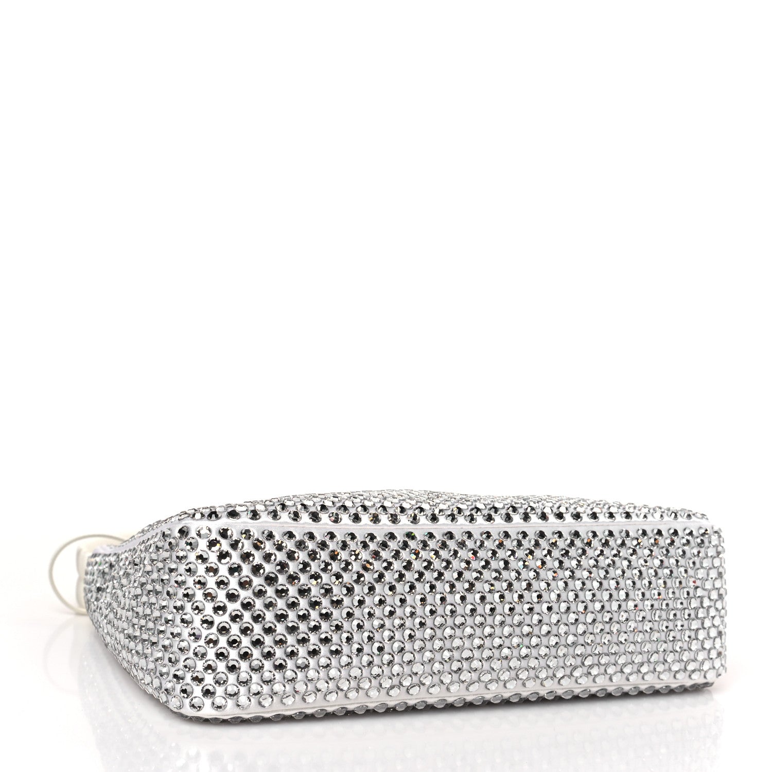 Prada Satin Crystal Mini Re-Edition 2000 Bag White 4 of 8