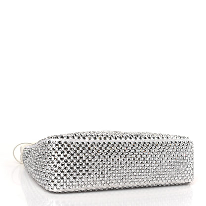 Prada Satin Crystal Mini Re-Edition 2000 Bag White 4 of 8