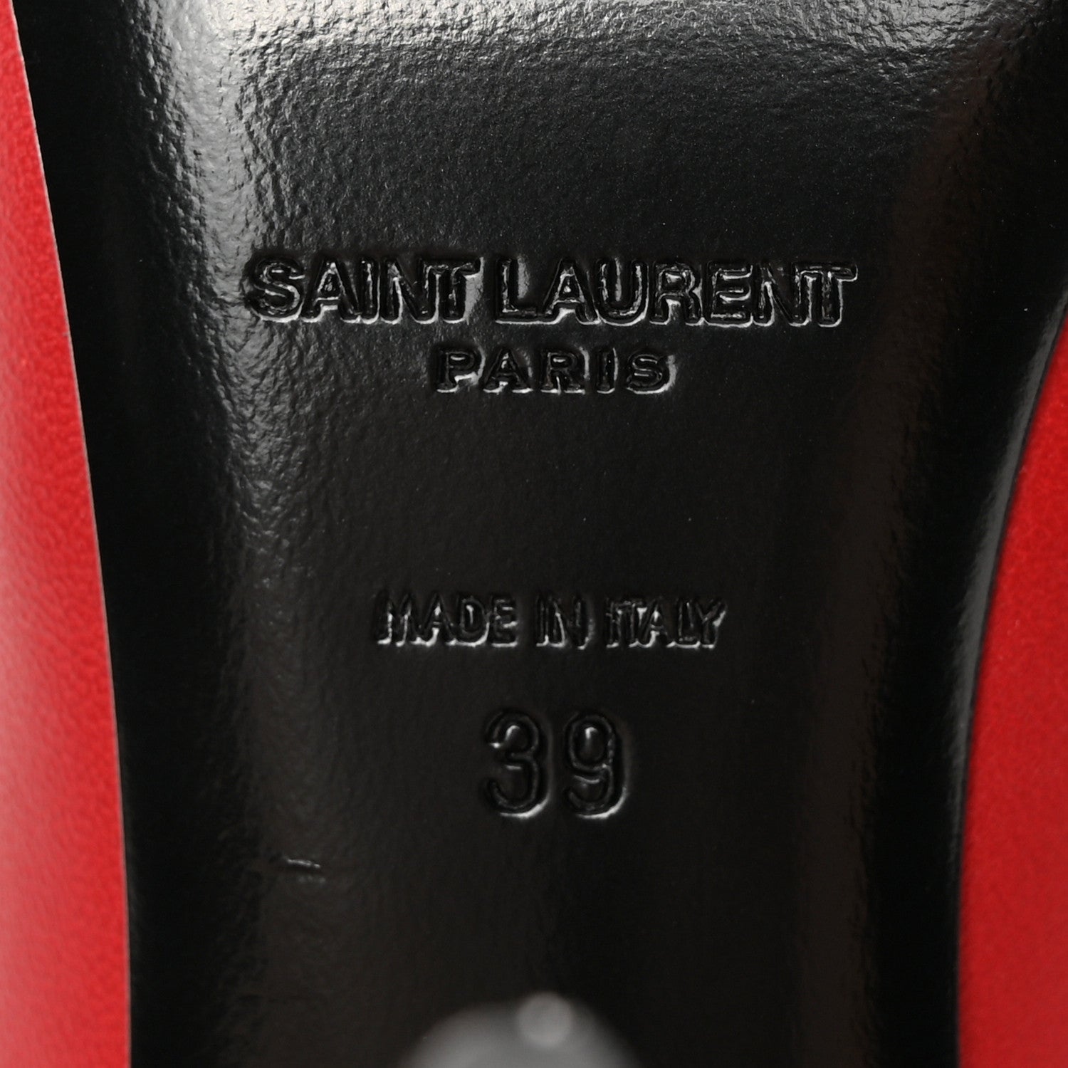 Saint Laurent Nappa Studded Palace 105 Open Toe Pumps 39 Rouge Eros 6 of 14