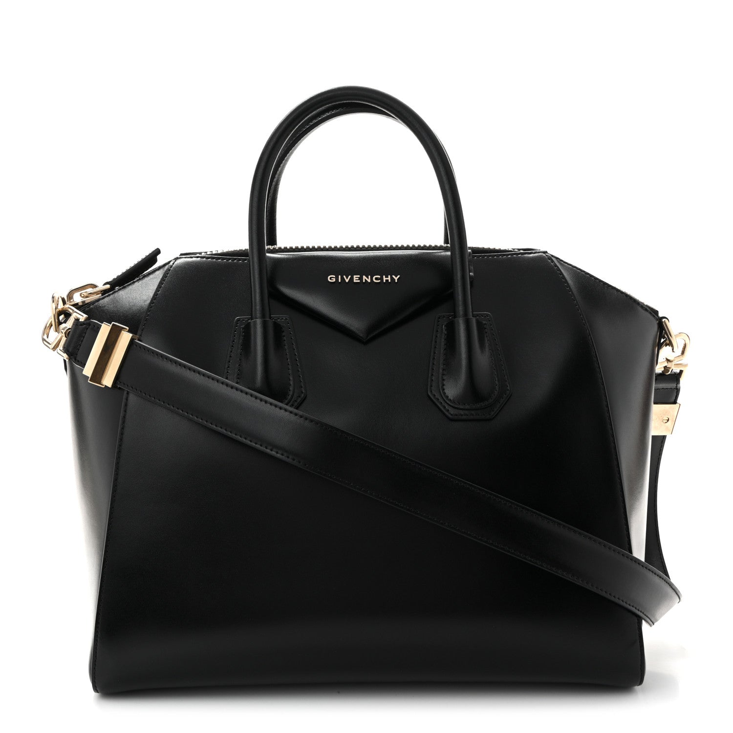 Givenchy Shiny Lord Calfskin Medium Antigona Black 1 of 10