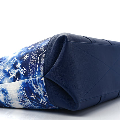Louis Vuitton Cowhide Monogram Bandana Journey Tote Blue White 7 of 8