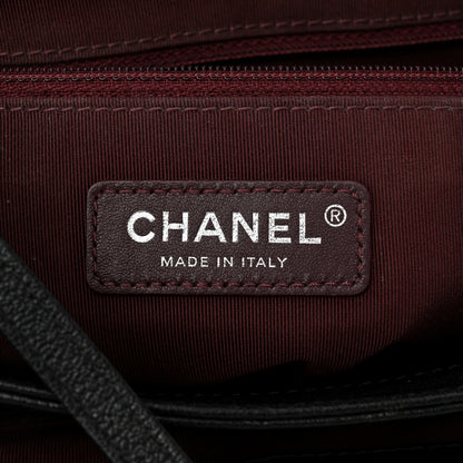 Chanel Goatskin Quilted Small CC University Shopping Tote Black 6 of 11