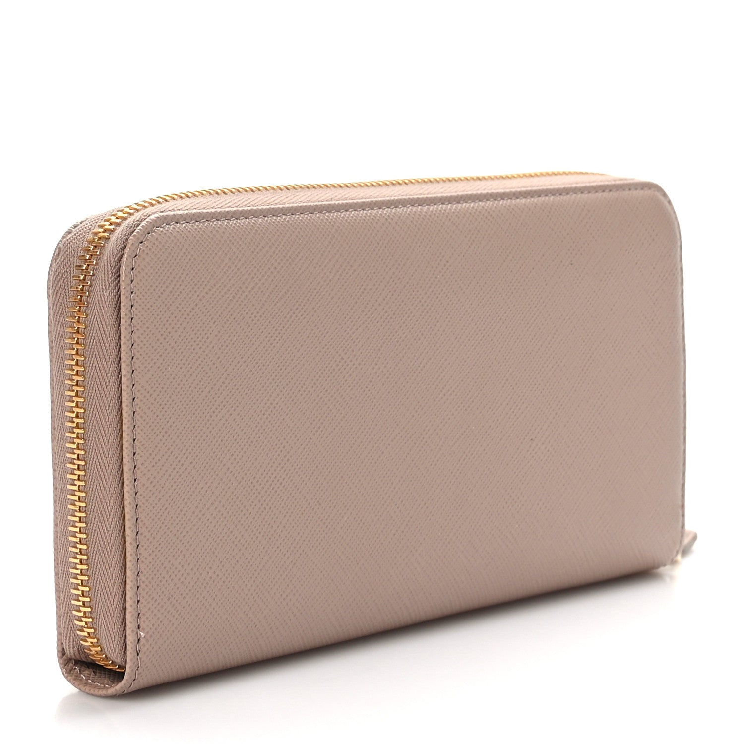 Prada Saffiano Metal Zip Around Wallet Cipria 3 of 6