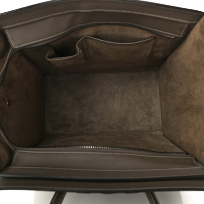 Celine Drummed Calfskin Mini Luggage Souris 5 of 9