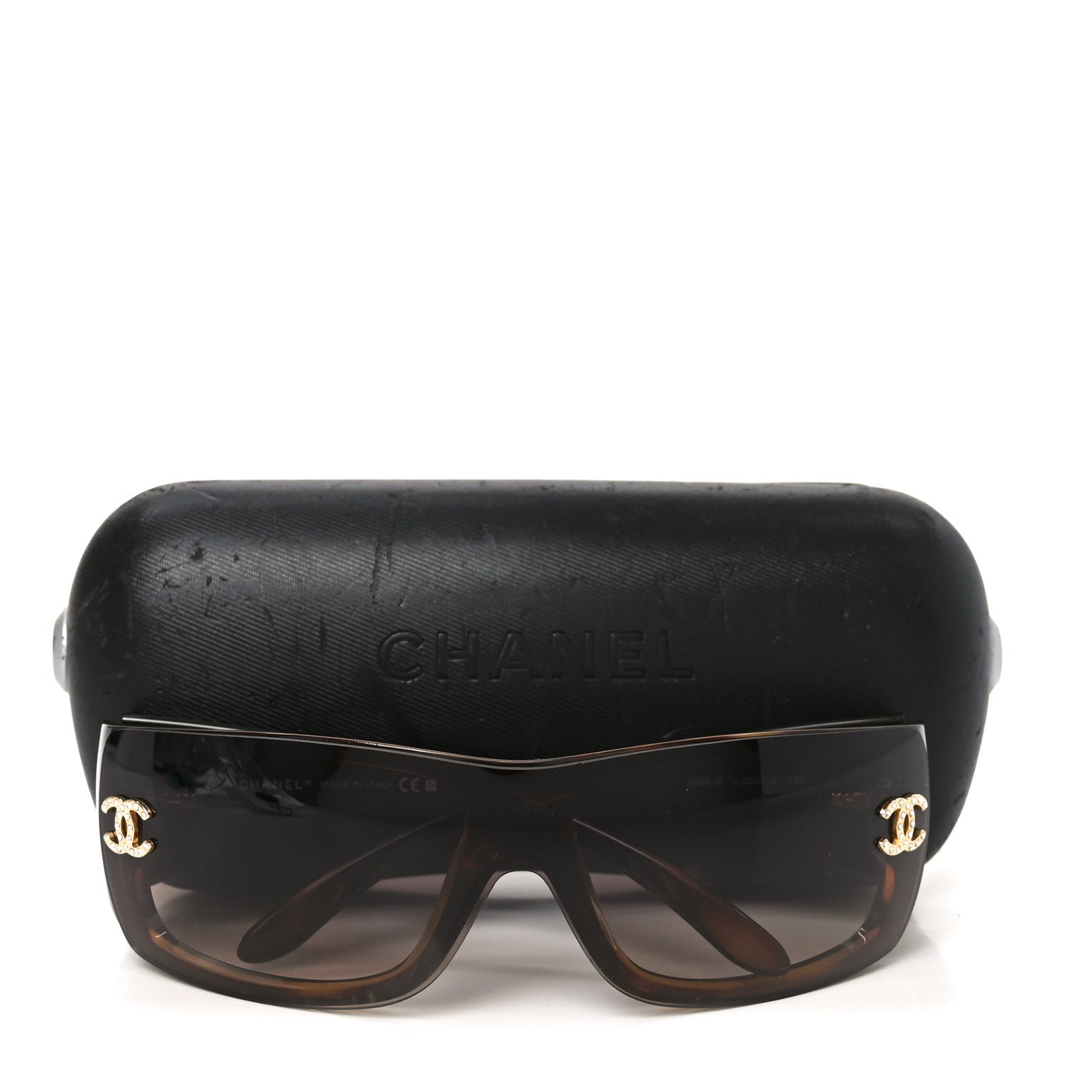 Chanel Acetate Crystal CC Sunglasses 5088-B Tortoise 7 of 7