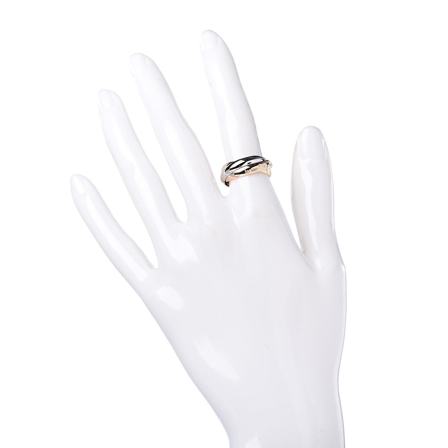 18K Pink Yellow White Gold Classic Les Must De Trinity Ring 50 5.25