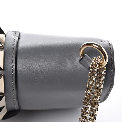 Valentino Garavani Vitello Small Glam Lock Rockstud Flap Gray 7 of 8