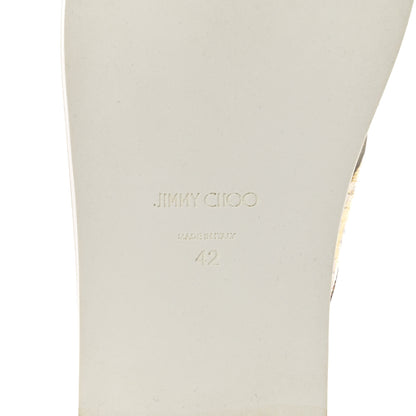 Jimmy Choo Glossy Rainbow Elaphe Palmo Sunrise Flat Sandals 42 Multicolor 6 of 9
