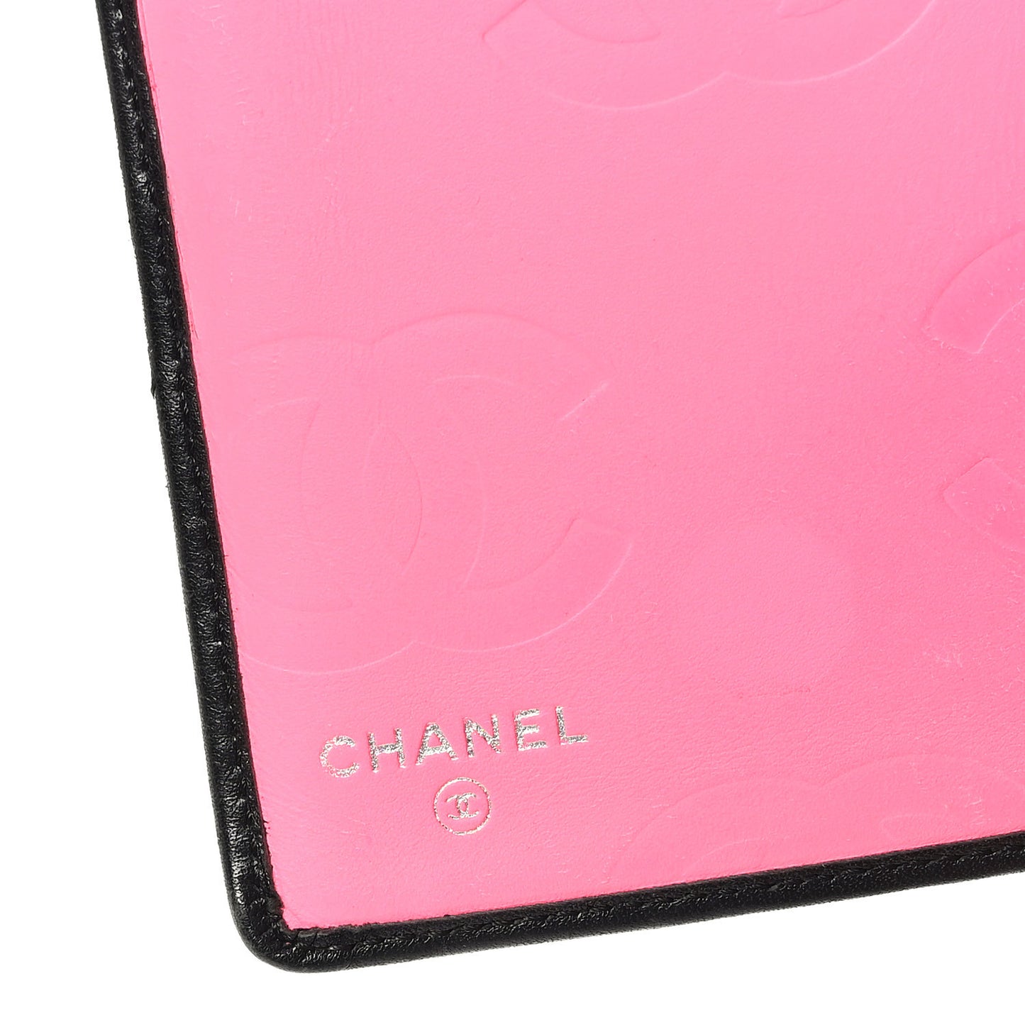 Calfskin Quilted Cambon Yen Wallet Black White