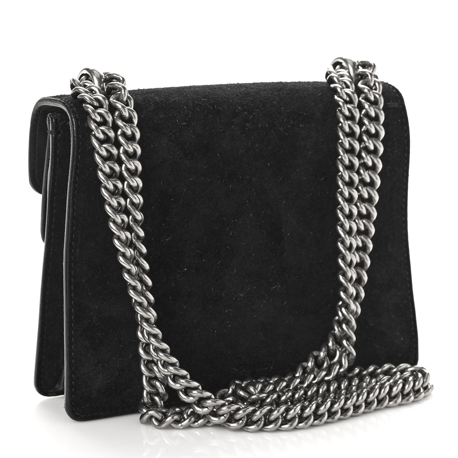 Gucci Suede Mini Dionysus Shoulder Bag Black 3 of 11