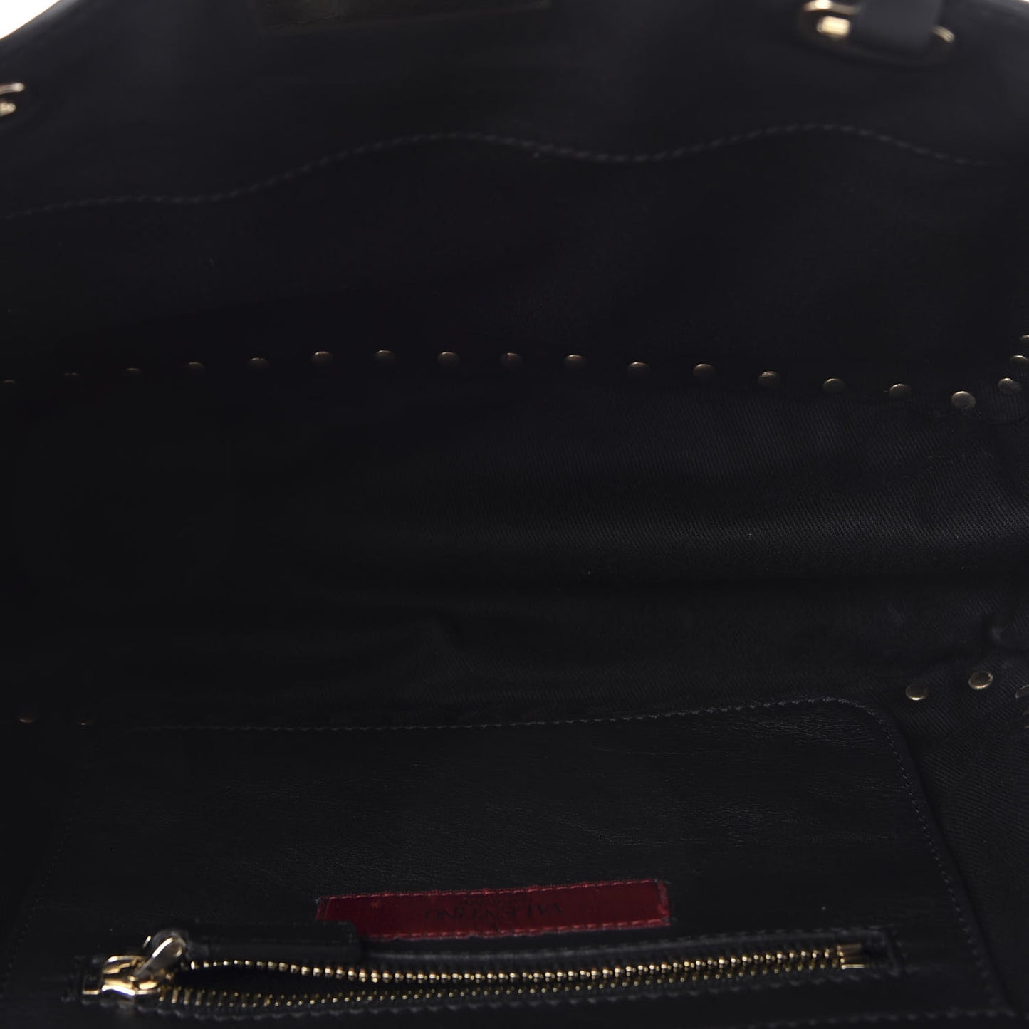 Vitello Small Rockstud Tote Black